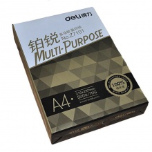 得力 铂锐 A4 70g 纯白 10包/箱 复印纸