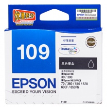 爱普生/Epson T1091 黑色墨盒C13T109180
