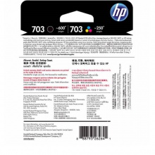 惠普/HP F6V32AA 703 黑彩墨盒套装