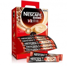 雀巢/Nestle咖啡 速溶 1+2 原味 微研磨 冲调饮品 100条1500g