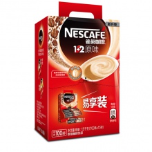 雀巢/Nestle咖啡 速溶 1+2 原味 微研磨 冲调饮品 100条1500g