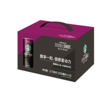 星巴克/Starbucks 星倍醇 黑醇摩卡味浓咖啡饮料 228ml*12罐礼盒装