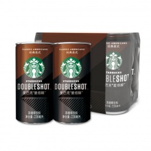 星巴克/Starbucks星倍醇 经典美式味浓咖啡饮料 228ml*6罐