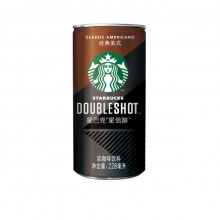 星巴克/Starbucks星倍醇 经典美式味浓咖啡饮料 228ml*6罐