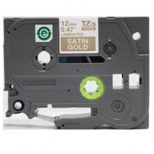 兄弟/brother TZe-MQ835 12mm 亮金底白字 鲜艳色带