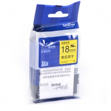 兄弟/brother TZe-FX641 18mm 线缆黄底黑字标签色带