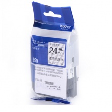 兄弟/brother TZe-S151 24mm 强粘性透明底黑字标签色带