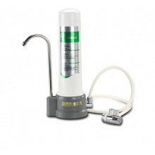 法兰尼/FLN 净水器家用厨房台式陶瓷活性炭复合滤芯净水器 简易小型自来水净水器 水龙头净水器FLN-T1 白色自助安装