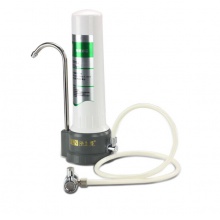 法兰尼/FLN 净水器家用厨房台式陶瓷活性炭复合滤芯净水器 简易小型自来水净水器 水龙头净水器FLN-T1 白色自助安装
