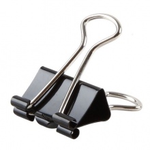 齐心/COMIX 60只装15mm黑色长尾夹/票据夹/燕尾夹/铁夹子 B3630