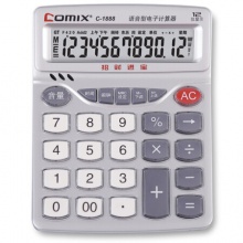 齐心/COMIX C-1888 大台招财进宝语音计算器 12位