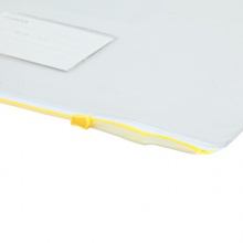 齐心/Comix F56 10个装 A4文件袋 透明彩色边 PVC拉链袋