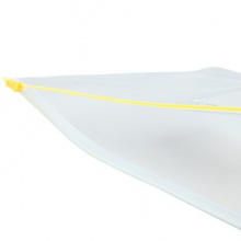 齐心/Comix F56 10个装 A4文件袋 透明彩色边 PVC拉链袋