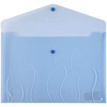 齐心/Comix A1707 10个装 A4时尚透明按扣袋/文件袋/公文袋