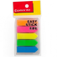 齐心/COMIX D7015EC 荧光膜挂式指示标签5个装 44x12mm英寸20张*5色