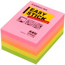 齐心/COMIX D7003EC 荧光纸易事贴5本配色装 76x101mm英寸100张/本