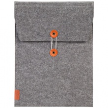 齐心/Comix A5207 灰 毛毡竖式便携 文件套/文件袋/收纳袋
