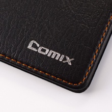 齐心/COMIX C4614 A6黑色 74张简约系列皮面笔记本