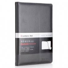 齐心/COMIX C5822 25K114页黑色 PU皮纹皮面笔记本