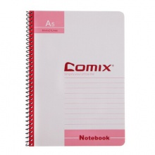齐心/COMIX CSA5807 A5 80张 6个装螺旋装订本 配色