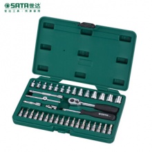 世达/（SATA）09002 38件套6.3mm系列公制组合套装工具套筒及旋具头组套汽修机修工具