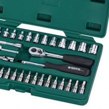 世达/（SATA）09002 38件套6.3mm系列公制组合套装工具套筒及旋具头组套汽修机修工具