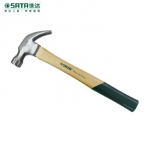 世达/（SATA）木柄羊角锤 1磅子家用起钉锤 铁锤榔头木工小锤子工具手锤92323 