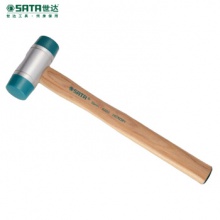 世达/（SATA）木柄安装锤 28mm白胶锤橡胶锤橡皮锤子榔头防震92502