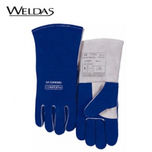 威特仕 / WELDAS 10-2087 彩蓝色斜拇指款特殊柔电焊手套杜邦防火线防火耐磨隔热