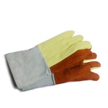 威特仕 / WELDAS 10-4900 耐磨防切割皮层织物五指款耐极高温手套防切割电焊手套 