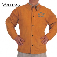 威特仕 / WELDAS 44-2130 金黄色全牛皮上身焊服电焊烧焊专用工服耐磨隔热抗火 