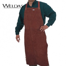 威特仕 / WELDAS 44-7136 蛮牛王纯牛皮护胸电焊围裙CE认证阻燃耐磨隔热91厘米围裙