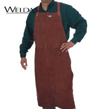 威特仕 / WELDAS 44-7142 蛮牛王 牛皮护胸电焊围裙CE认证阻燃耐磨隔热107厘米围裙