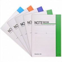齐心/COMIX C16080 B5 58张文具笔记本 5本装颜色随机