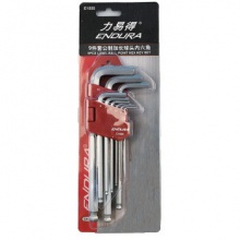 力易得（ENDURA）E1555 9件套公制加长球头内六角
