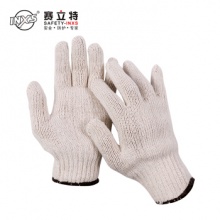 赛立特安全/（SAFETY-INXS）白手套 ST55100加密棉纱耐磨 长230mm 12副装7针750G线手套劳保批发
