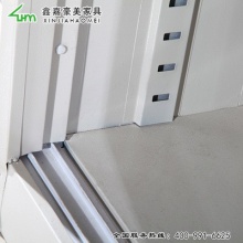 办公家具通体玻璃移门文件柜新款铁皮柜办公资料柜对开门书柜