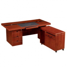 油漆密度板贴木皮办公桌小班台