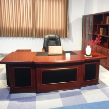 老板转角办公桌 中式板材办公大班桌皮板经理办公桌