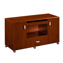 木皮班台 大班桌 中式板材办公桌 木皮面经理办公桌