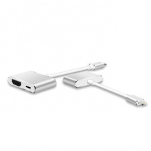 乐来乐/（Lemorele）苹果数字影音转换器 iPhone转接HDMI视频输出同屏器 苹果周边 白色