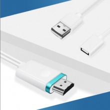 乐来乐/（Lemorele）有线同屏器苹果手机lightning转hdmi连接电视投影仪推送宝车载投屏器同屏线同步转换器 LD8-2