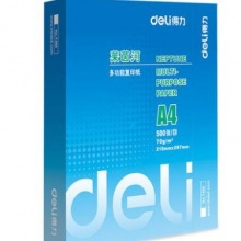 得力/deli 莱茵河 A4 70g 纯白 10包/箱 复印纸
