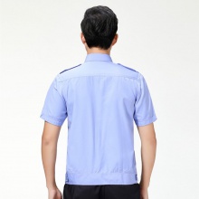 夏季执勤服短袖夏装交织绸衬衣男女单位半袖工作制服衬衫协警服装 新款交织绸